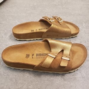 Bronze Gold Birkenstocks